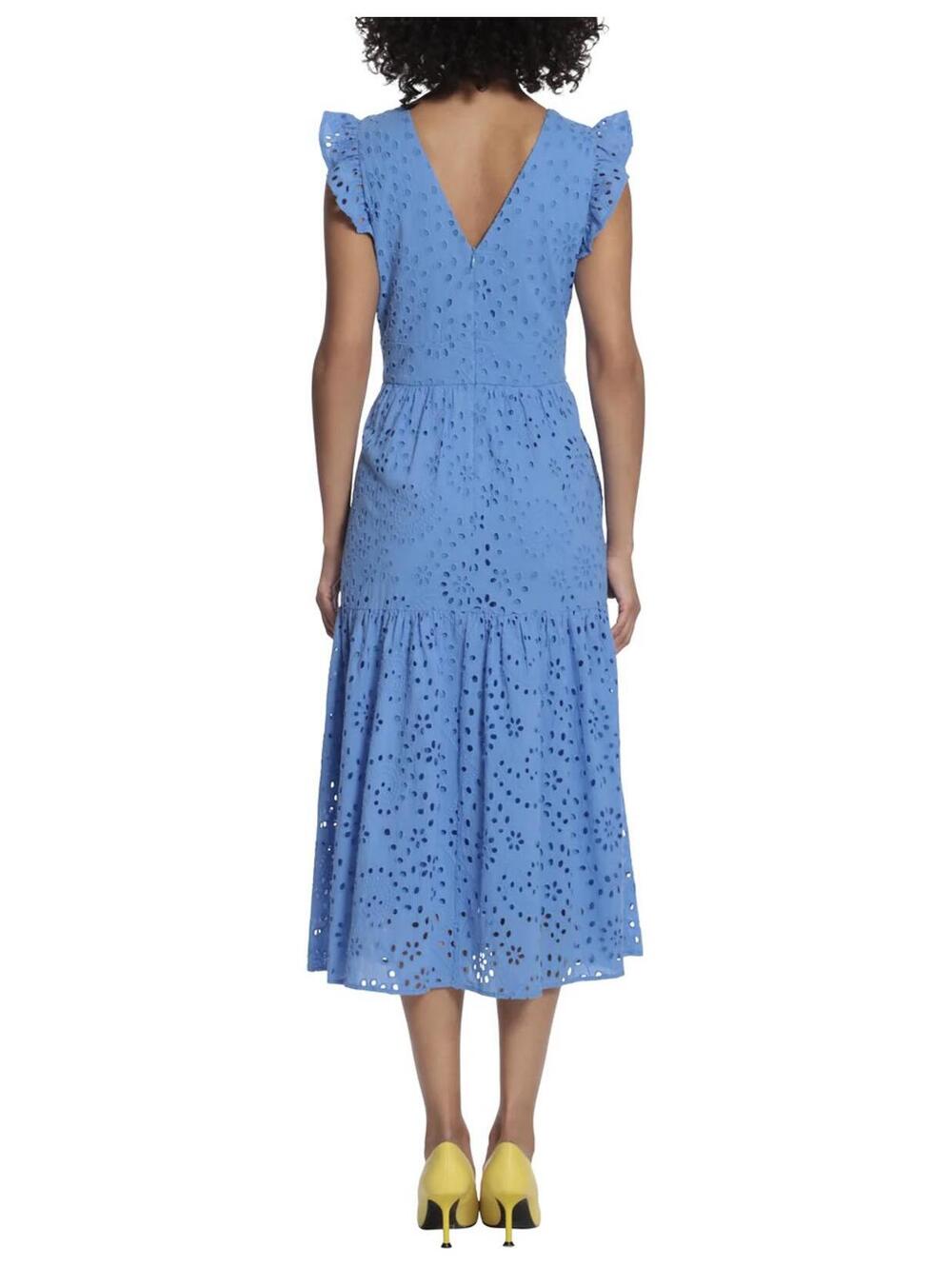 Maggy London Faye Below the Knee Fit & Flare Dress Marina Blue NWT Size 2 - Picture 3 of 8
